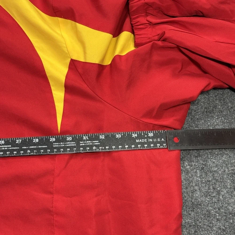 Kansas City Chiefs NFL Team Apparel Jacket Mens 6XL Red Yellow Windbreaker